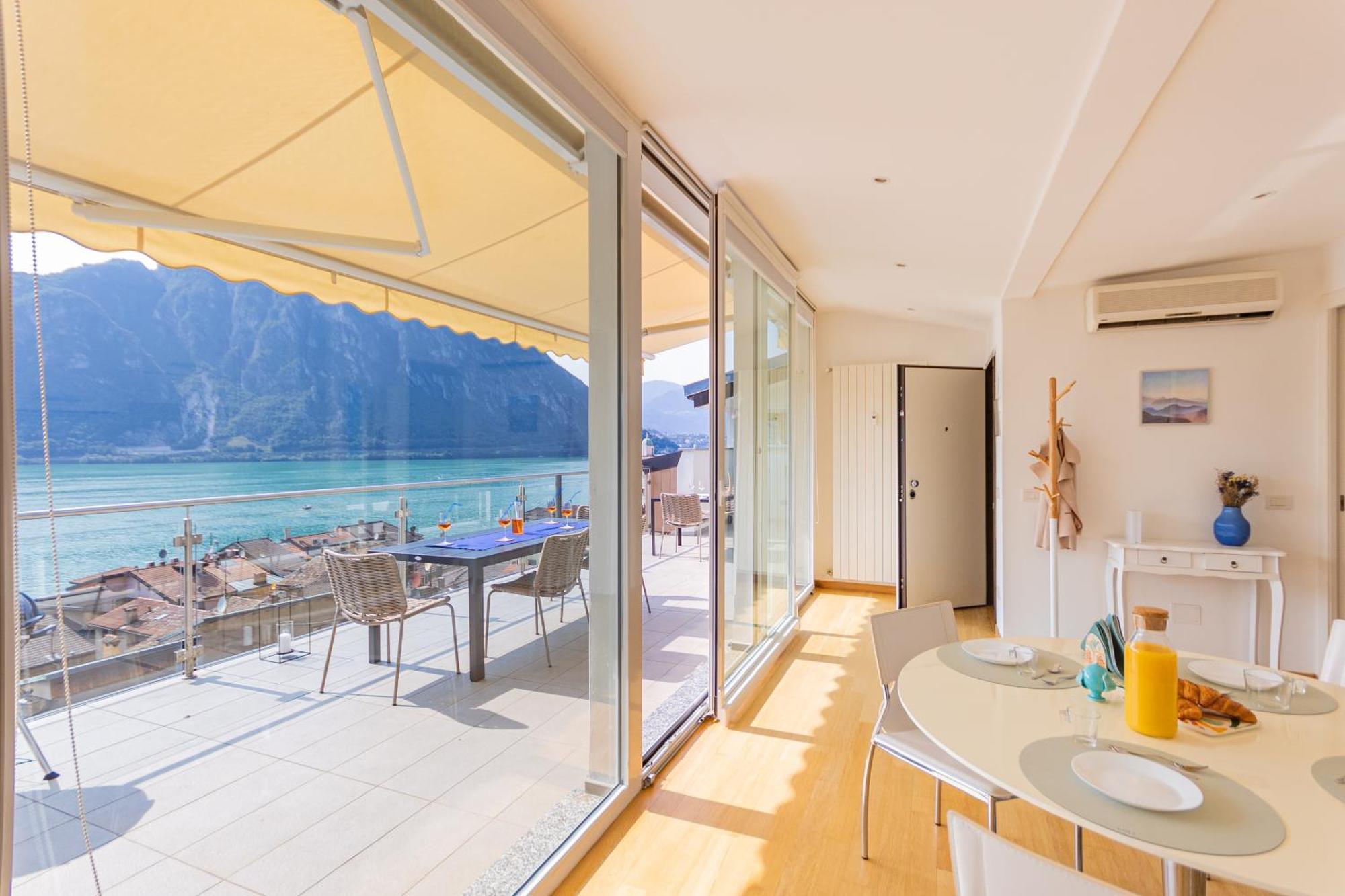 Casa Madlen - Bright Attic With Marvelous View Campione dʼItalia Exterior foto